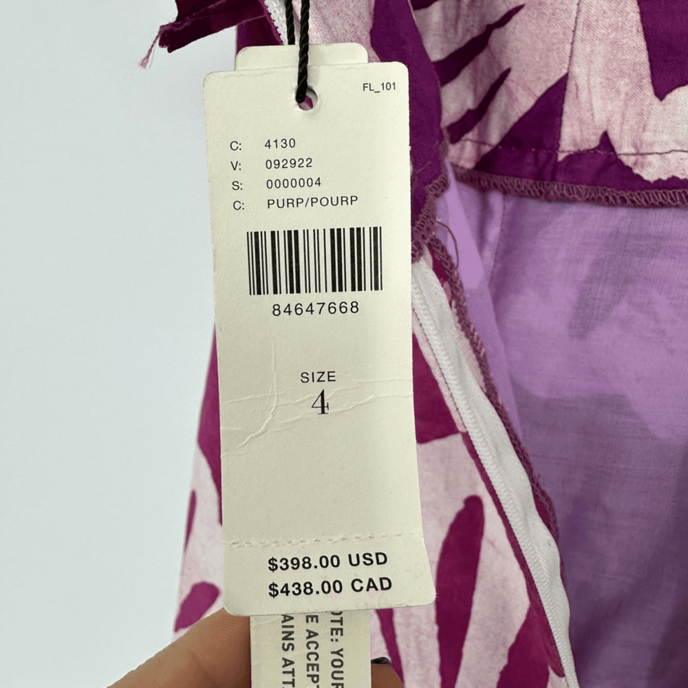 Anthropologie Sika Womens Off the shoulder Ruffle Midi Dress Size 4 Tropical - Picture 6 of 16